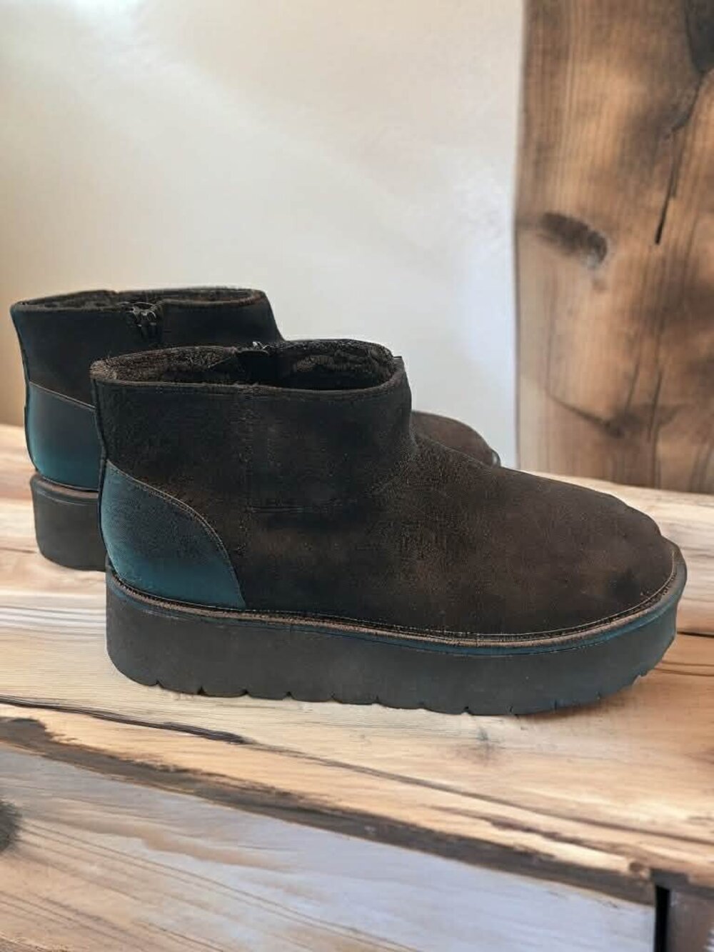 wild fable Black Platform Ankle Booties size 10 Black